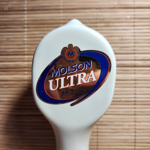 Molson Beer Tap Handle Ultra Rare 10" John Molson Bartending Vintage - Picture 3 of 8